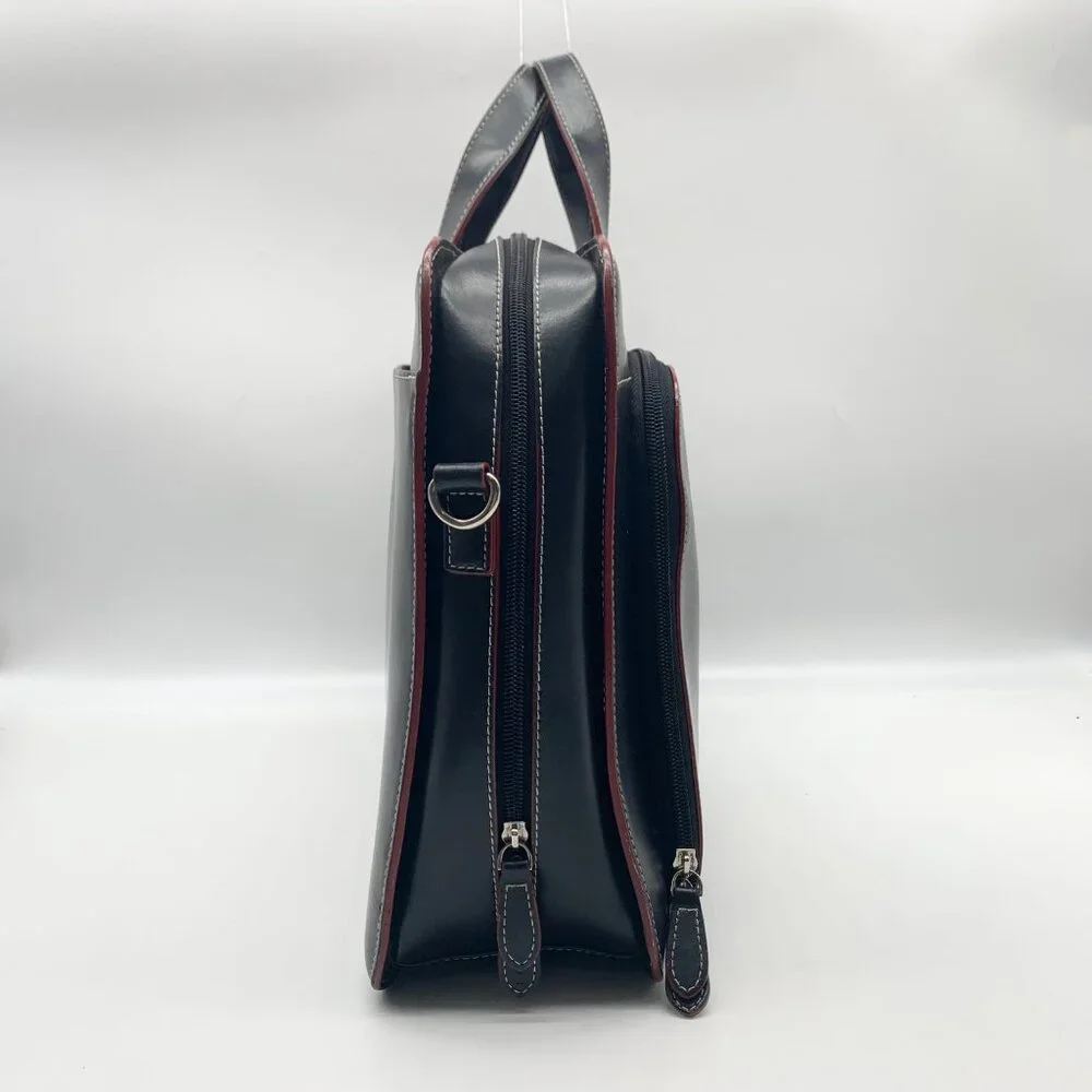 Lodis Black Leather Convertible Briefcase
